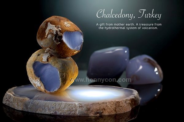 Blue Chalcedony tumbled