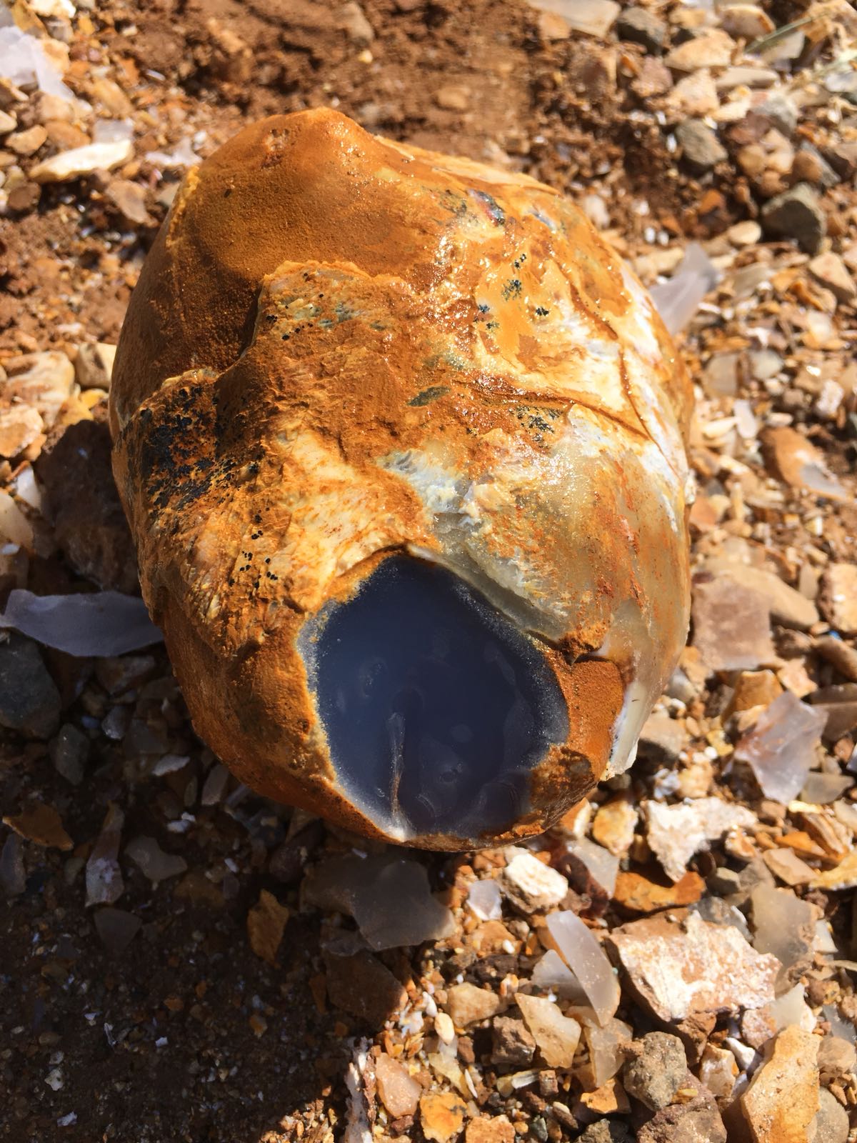 blue chalcedony rough