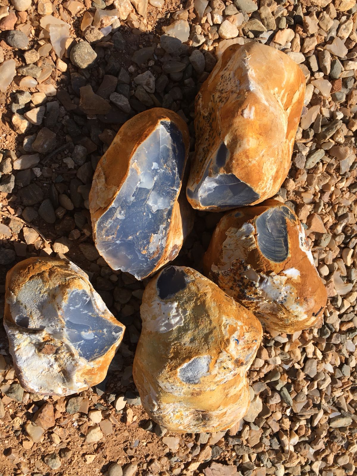 blue chalcedony rough