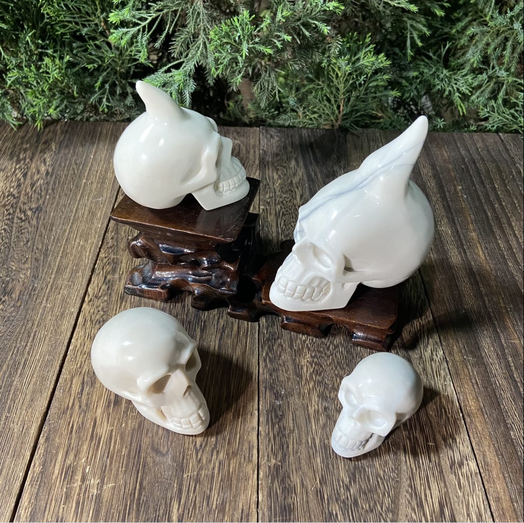 ivory jade skulls