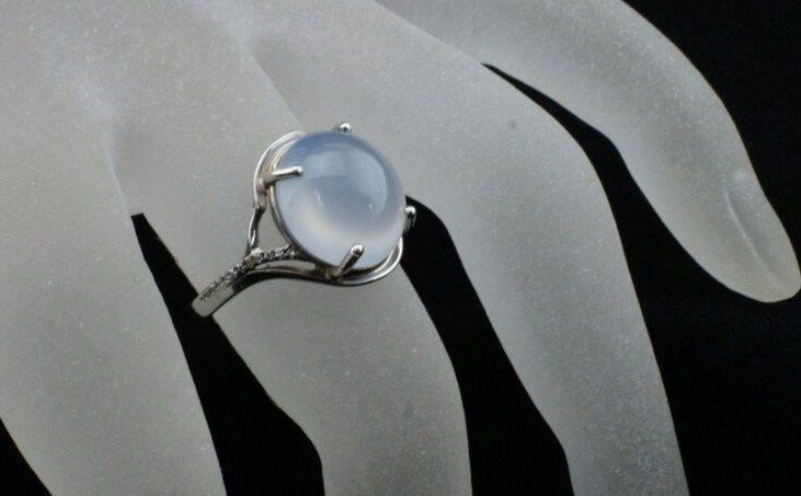 blue chalcedony ring