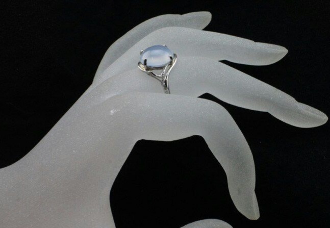 blue chalcedony ring