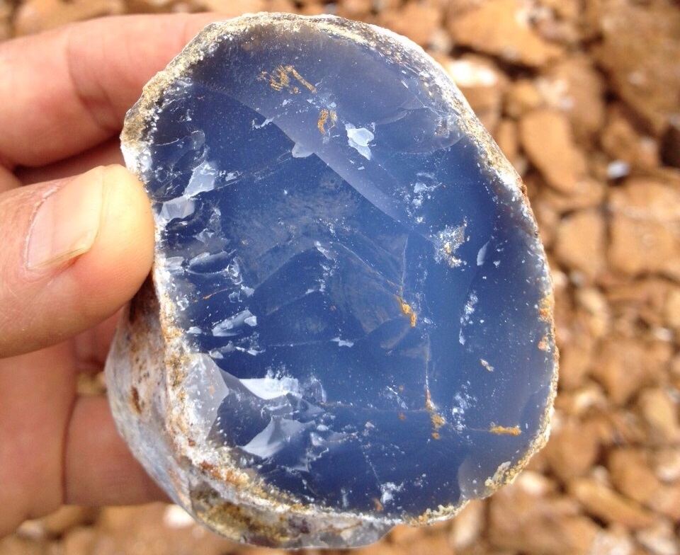 blue chalcedony rough