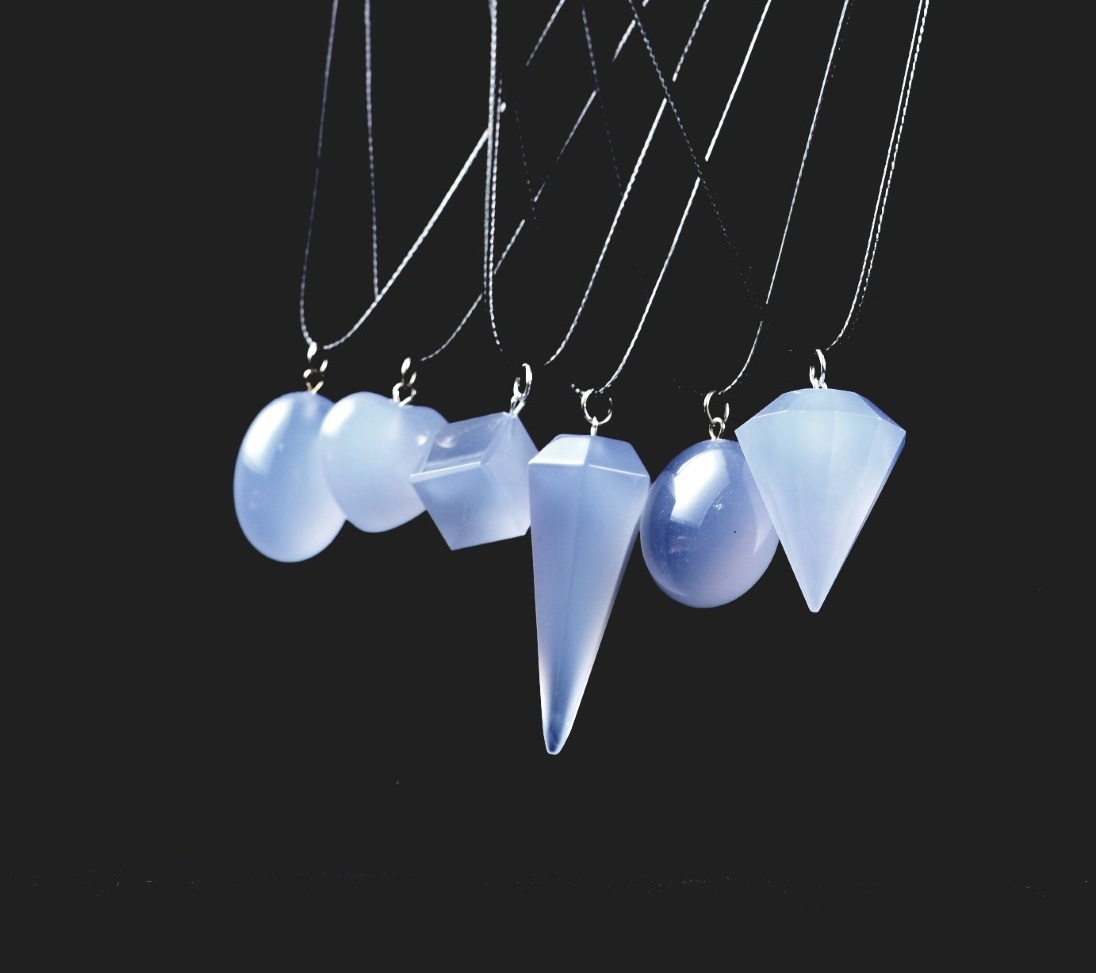 blue chalcedony pendants