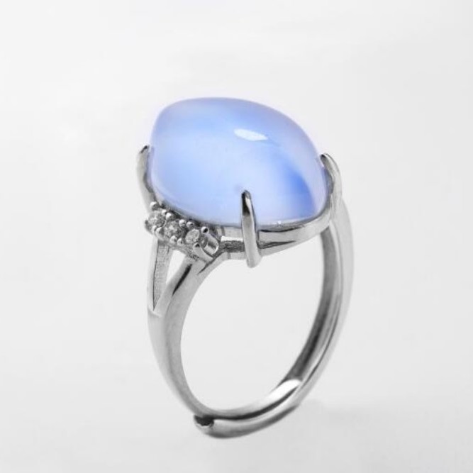 blue chalcedony ring