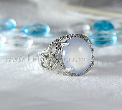 blue chalcedony ring